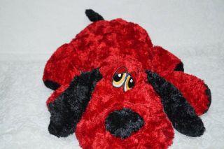 Dan Dee Big Large Jumbo Valentine’s Red Plush Floppy Dog 25” Long Pillow
