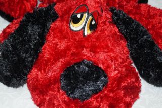 Dan Dee Big Large Jumbo Valentine’s Red Plush Floppy Dog 25” Long Pillow 3