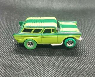 Aurora/afx Lime Green/green Stripes 57 Chevy Nomad Wagon Repop