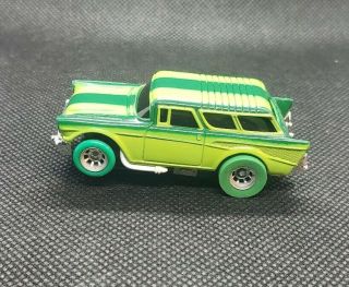 Aurora/AFX Lime Green/Green Stripes 57 Chevy Nomad Wagon REPOP 2