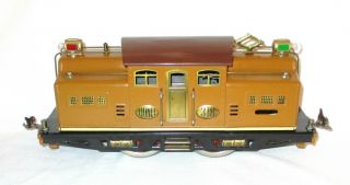 1924 - 1932 Lionel 318 Electric Locomotive.  Standard Gauge Train.  State Brown