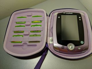 Leapfrog Leappad 2 Learning Tablet Game System,  6 Game Cartridges And Case