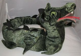 Folkmanis Sea Serpent Full Body Hand Puppet Green 61 " Plush Loch Ness Monster
