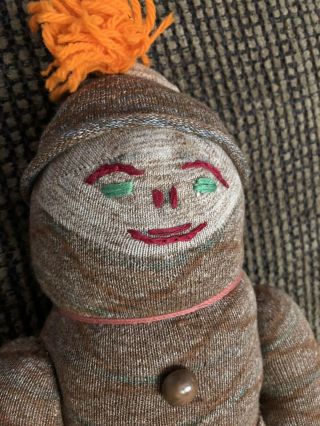 Vtg Handmade Sock Monkey ? Mummy Outsider Folk Art Heavy