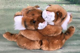 Fiesta 7 " Hugging Tiger Cubs Plush Stuffed Realistic Classroom Baby Cute