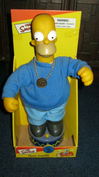The Simpsons Gemmy 12 " Rapping Homer Simpson Singing Dancing Doll 2002