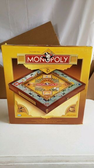 Monopoly Board Game 70th Anniversary Golden Premier Edition Box Parker