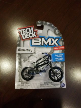 Tech Deck Bmx Finger Bikes Series 9 Sunday Black Metal Frame White Logo