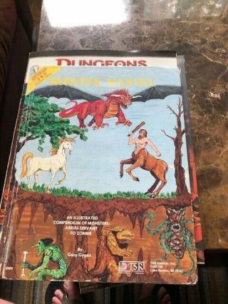 Advanced Dungeon And Dragons Basic Set Of Gary Gygax Books In Various Conditions