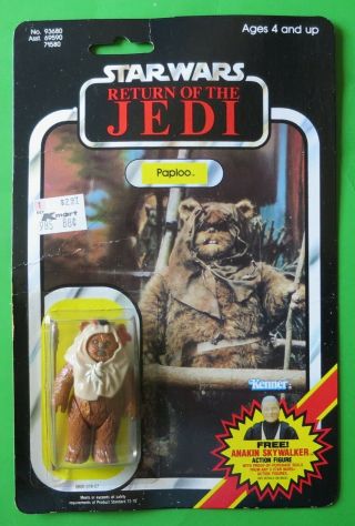 Vintage 1983 Kenner Star Wars Return Of The Jedi Ewok Paploo - New/sealed