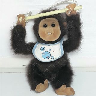 Hosung Baby Monkey Plush Soft Toy Doll Chimp Chimpanzee Trapeze Swing Vintage