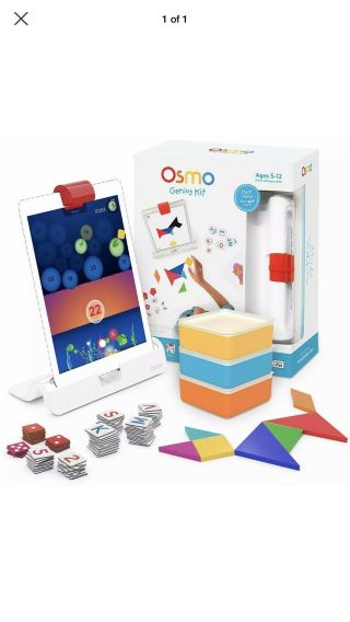 OSMO GENIUS KIT Learning Games for iPad Numbers Words,  Coding Awbie Complete 2