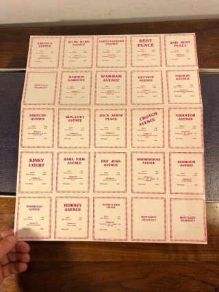 1984 Spencer Gifts Pornopoly Monopoly Board Game Never Played XXX Adult 3