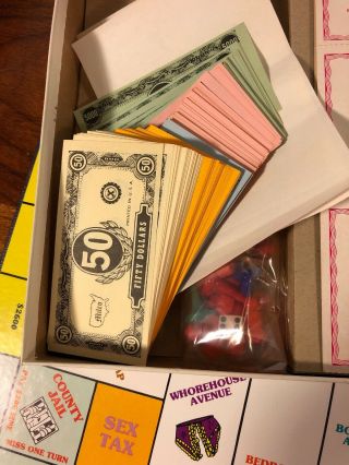 1984 Spencer Gifts Pornopoly Monopoly Board Game Never Played XXX Adult 7