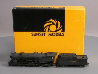 Sunset Models Ho Brass L&n 2 - 8 - 2 Steam Loco & Tender 1756 - Weathered/box