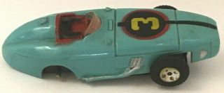 Vintage Afx Aurora Ho Turquoise Racing Slot Car 1960 