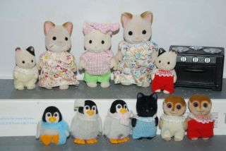 Calico Critters Sylvanian Family Epoch Cats,  Penguins