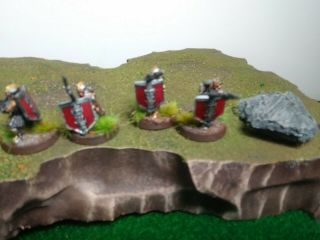 Lotr Forgeworld Iron Hills Dwarves with spears and shields 14 painted figures g2 4