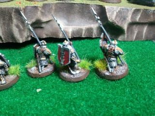 Lotr Forgeworld Iron Hills Dwarves with spears and shields 14 painted figures g2 6