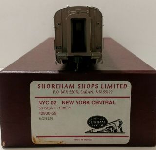 Ho Scale Brass Custom Finished York Central 56 Seat Coach By Shoreham Shops