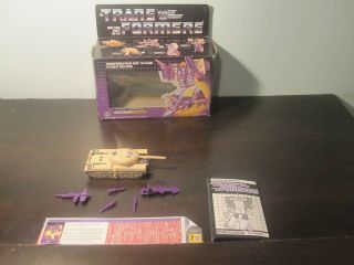 G1 Transformer 1985 " Blitzwing " Complete With Weapons,  Box,  Card.  Takara