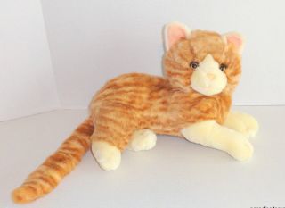 Tb Trading Co Orange Tabby Cat Plush Kitty White Paws Striped Large 14 " P94
