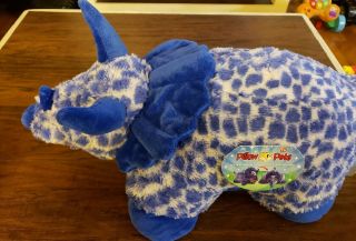 Pillow Pet Blue Triceratops Plush Dinosaur Stuffed Toy Doll 18 "