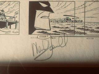 Batman the Animated series Batman/Joker Storyboard Signedby Mark Hamill 99/5000 2