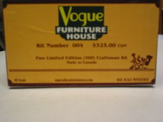 Rail Scale Miniatures 004 HO Scale Vogue Furniture House Craftsman Kit 2