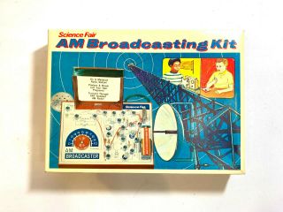 Vintage Science Fair Broadcasting Am Radio Kit W/ Box 28 - 209 Tandy Instruction