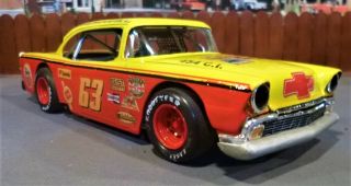 Custom Built 1:25 Scale 1956 Chevy Short Track Stock Car With 454 C.  I.  V8.