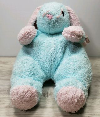 Ty Bunnybaby Pillow Pal Plush Blue Pink Bunny Rabbit Baby Rattle 1999 With Tags