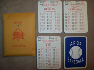 1939 Apba Baseball Cards With Master Game Symbols Complete