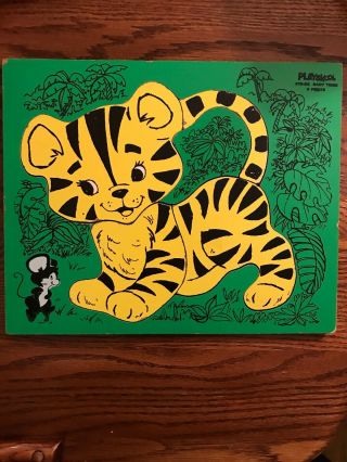 Playskool Baby Tiger 5 - Piece Wooden Puzzle,  Vintage 275 - 35