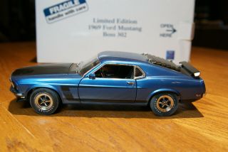 Danbury Limited Edition 1969 Ford Mustang Boss 302 Diecast W/ Box,  Papers