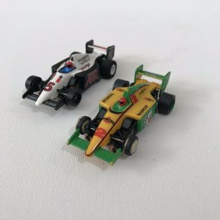 2 Afx Aurora Tomy Ho Slot Car With G Plus F1/indy From Early 2000 