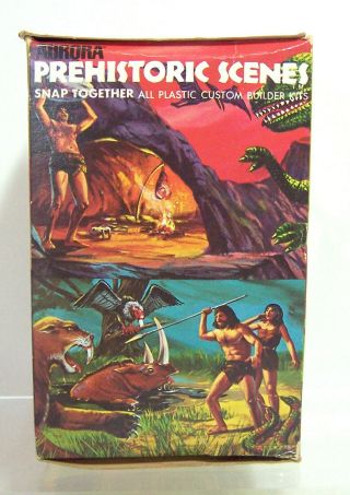 1971 Aurora Prehistoric Scenes Cro - Magnon Man Model Kit w/Instructions 6