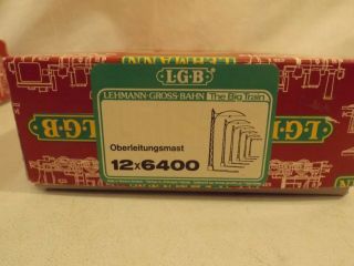 G scale LGB 6400 cantenary track connector,  box of 12 2