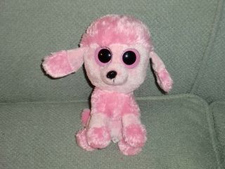 Ty Beanie Boo Boos Princess The Pink Poodle Puppy Dog 6 " 2011 Solid Eye Retired