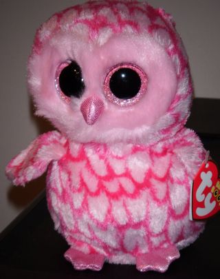 Ty Beanie Boos Pinky The Pink Owl (6 Inch) Mwmt