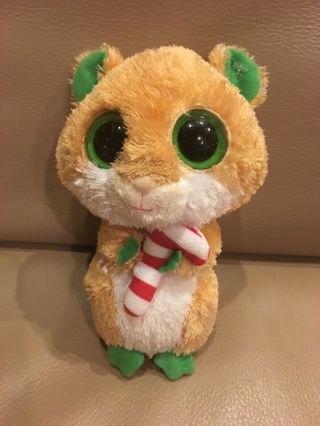 Ty Beanie Boos 6” Candy Cane The Christmas Hamster Plush Stuffed Toy