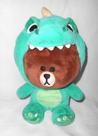 Line Friends Brown Bear Dragon Costume Plush Stuffed Animal Mobile App Character