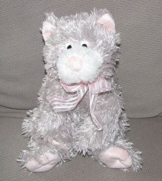 Ty Classic Kitty Cat Caboodle Gray Plush Stuffed Animal 11 " Toy Tysilk 2005