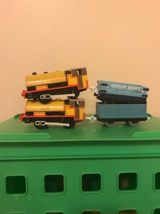 THOMAS Train Tomy Trackmaster Motorized Twins Bill and Ben With Trucks 5