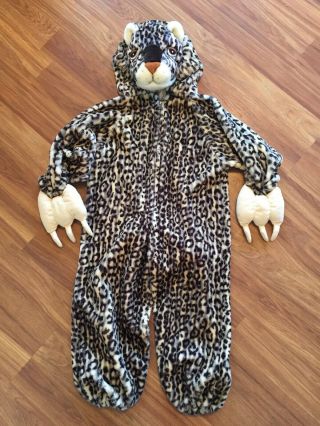 44” Kids Plush Costume Leopard Cheetah Pretend Play Animal Age 3 - 6