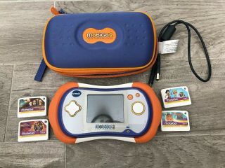Vtech Mobigo 2 Touch Learning Game System,  4 Game Cartridges Ages 3 - 8,  Plus Case