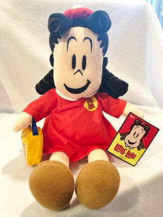 1999 Little Lulu 16 " Plush Doll With Purse And Tags - Doll Stand -