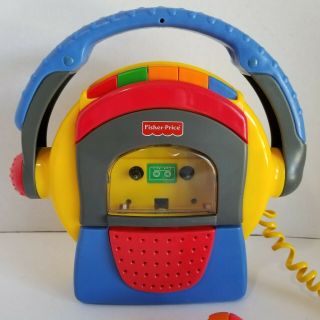 Fisher Price Tuff Stuff Kids Cassette Player Recorder with Microphone Blue Red 2