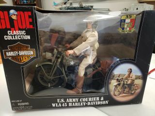 1/6 Gi Joe Hasbro 1998 Us Army Courier Harley Davidson Motorcycle Vehicle