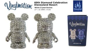 Disney Vinylmation Disneyland 60th Anniversary Silver Crystal Non Variant W/ Box